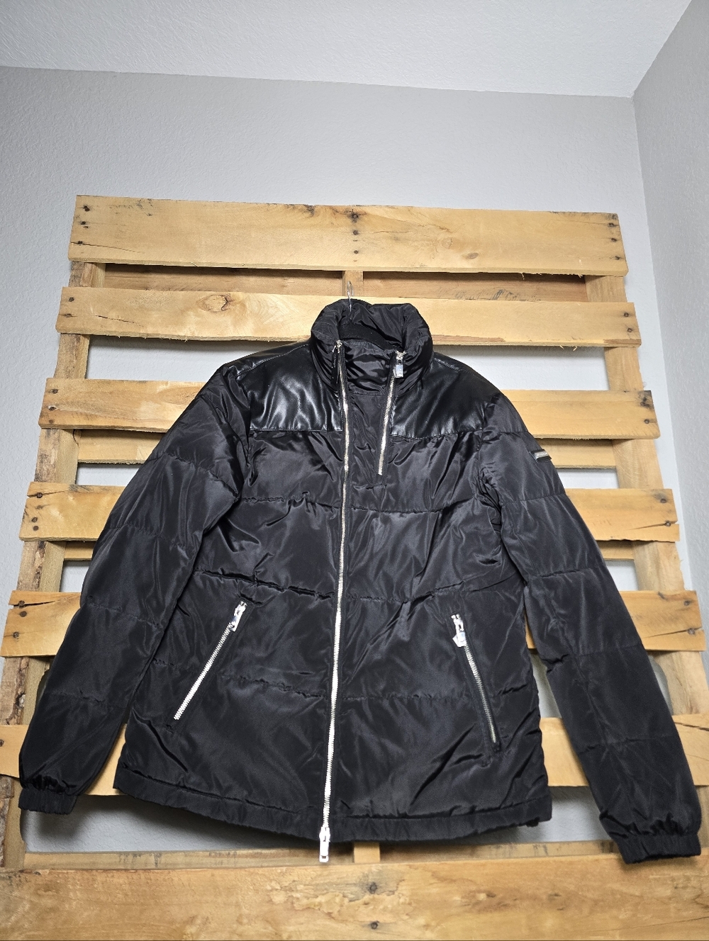 Armani Exchange Men's Black Quilted Puffer Jacket - Winter Coat Size:M